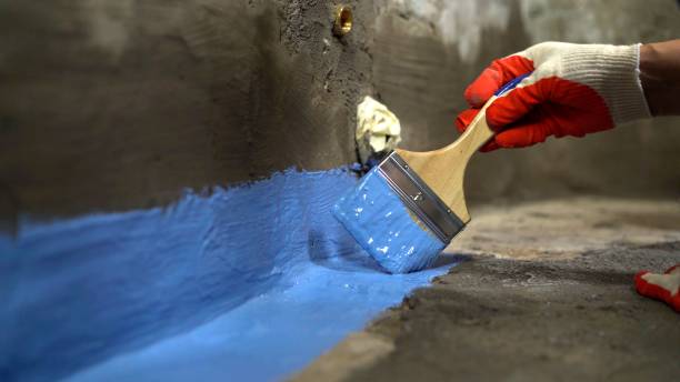 Commercial Waterproofing project at a Monrovia, MD business property by SJ Waterproofing Pros